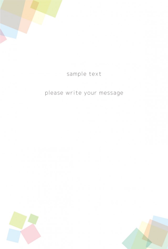 シンプルで可愛いメッセージカードのひな形 無料の雛形 書式 テンプレート 書き方 ひな形の知りたい