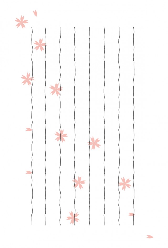 ハガキ 桜の花が舞い散る 縦書き 無料の雛形 書式 テンプレート 書き方 ひな形の知りたい