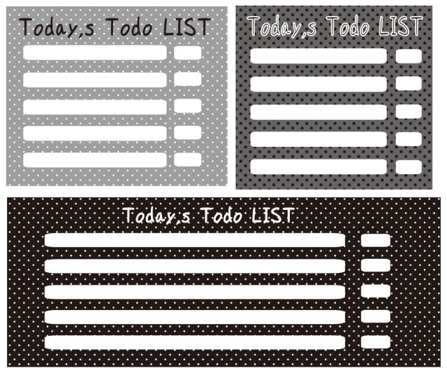 メモ帳風todoリスト2 シンプルblack 無料の雛形 書式 テンプレート 書き方 ひな形の知りたい