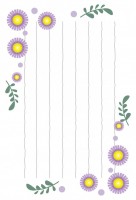 縦書き　紫色の花