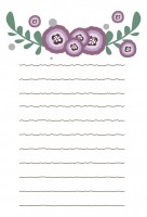 手紙　紫色の花（…