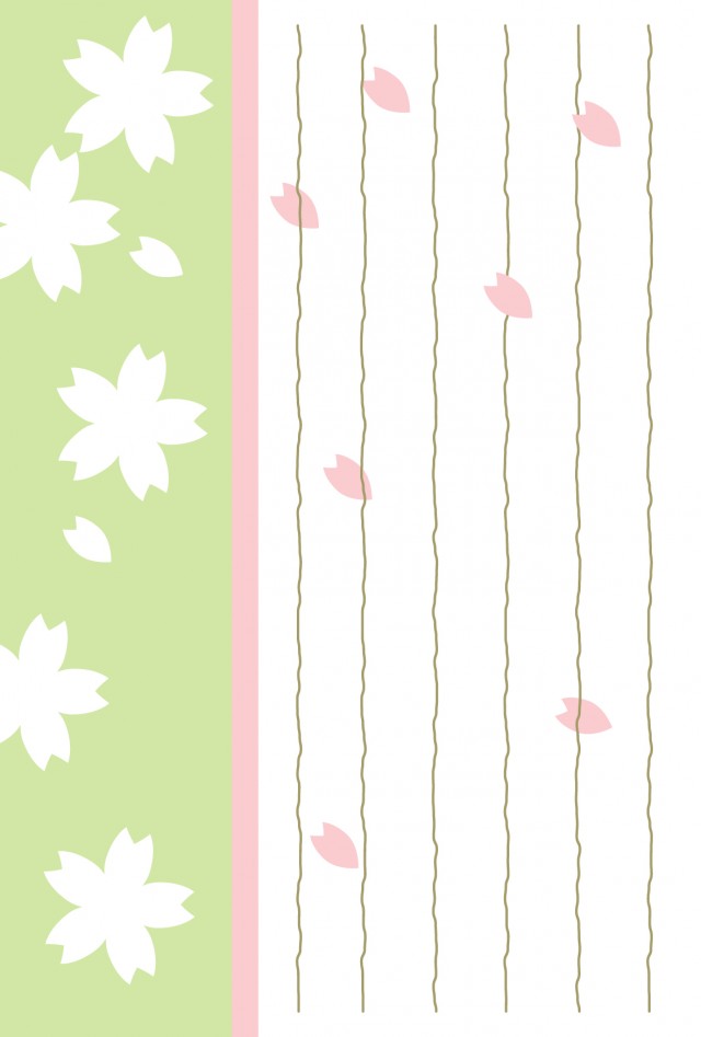 ハガキ 桜の花の手紙（春） 無料の雛形・書式・テンプレート・書き方｜ひな形の知りたい！