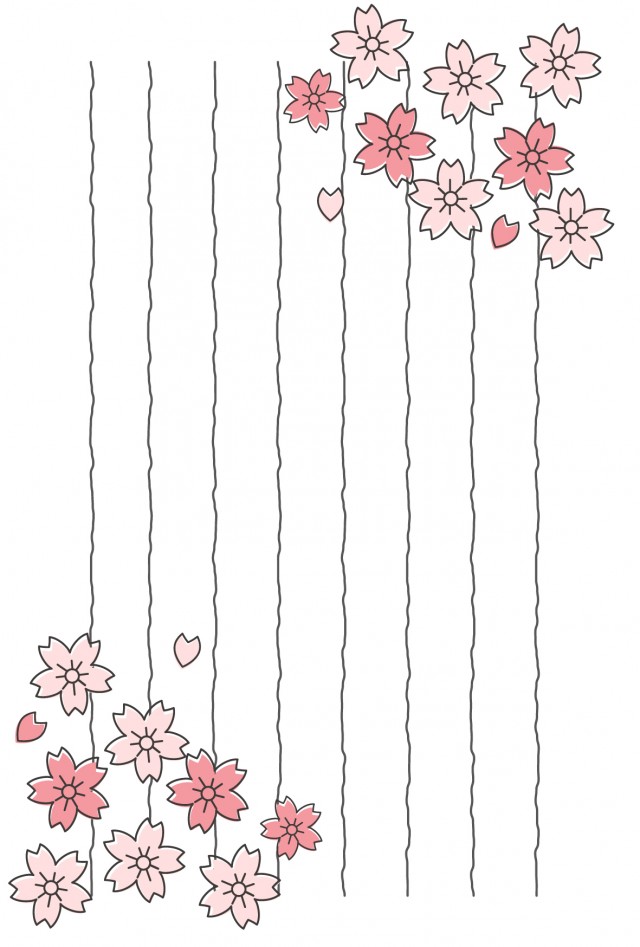 春 縦書き 桜 無料の雛形 書式 テンプレート 書き方 ひな形の知りたい