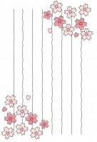 春　縦書き（桜）