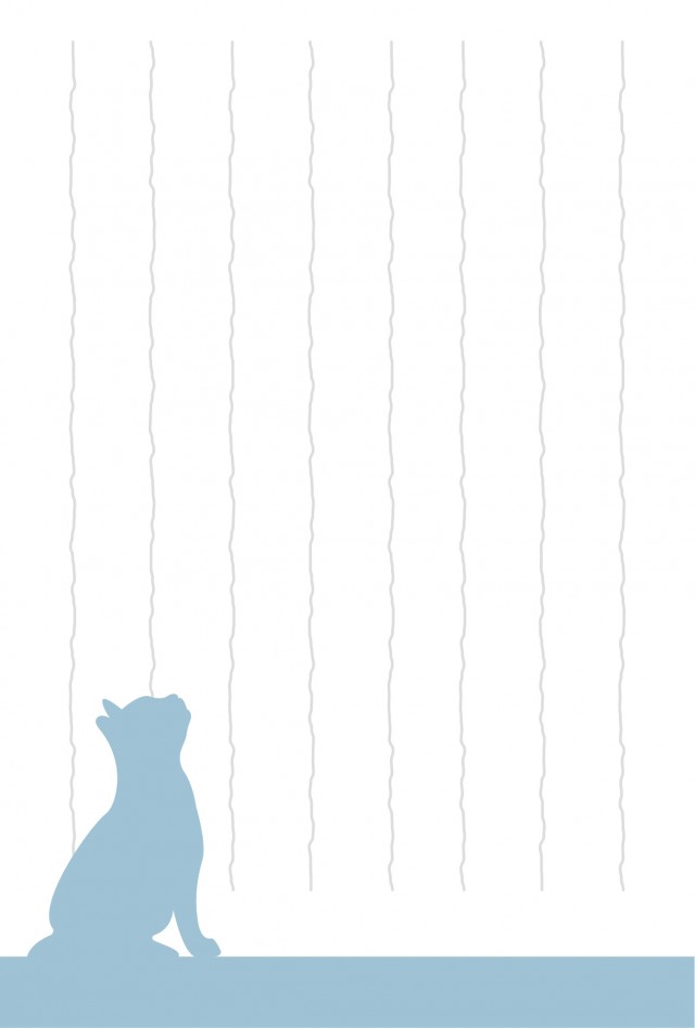 猫便箋 見上げる猫 Blue 無料の雛形 書式 テンプレート 書き方 ひな形の知りたい